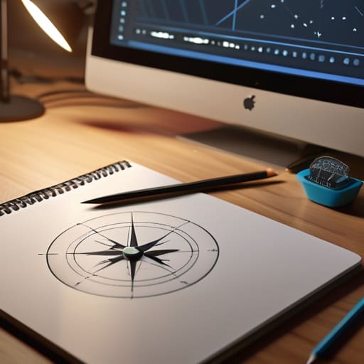 A professional person designing icons.