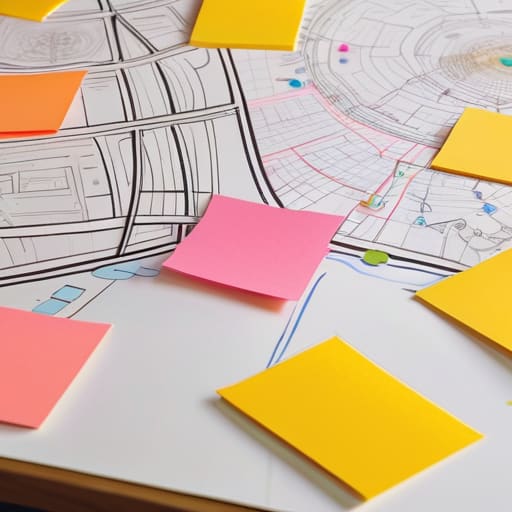Diagram showing the user journey mapping process.
