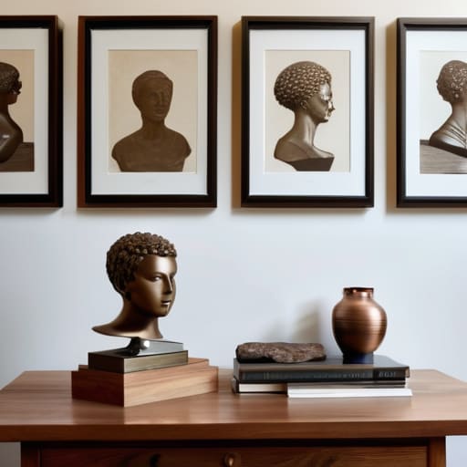 Person curating a collection of fine art.