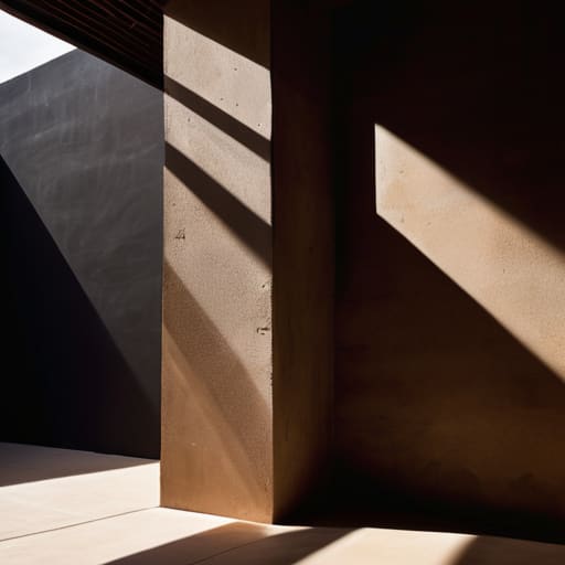 Artistic interplay of light and shadow.