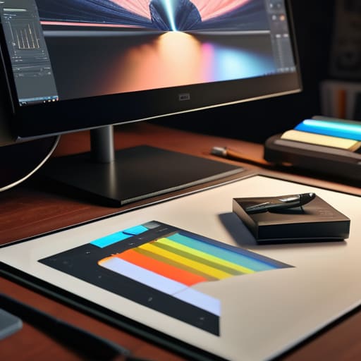 Digital artists using a raster graphics workflow.