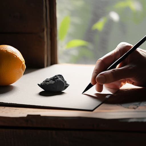 Artist practicing drawing from life.